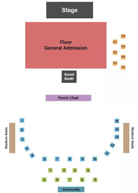 seating chart for The Ramkat - Endstage GA/HighTopTables - eventticketscenter.com