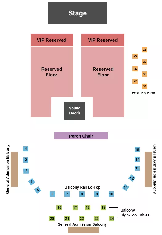 seating chart for The Ramkat - Endstage Reserved VIP - eventticketscenter.com