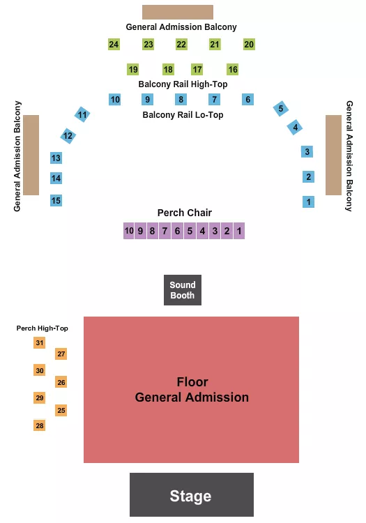 seating chart for The Ramkat - GA/Tables/Perch - eventticketscenter.com