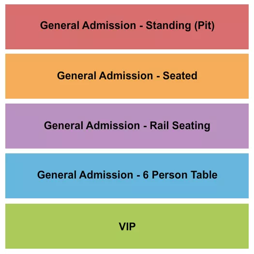 seating chart for The Ranch Concert Hall & Saloon - GA/VIP/Rail - eventticketscenter.com