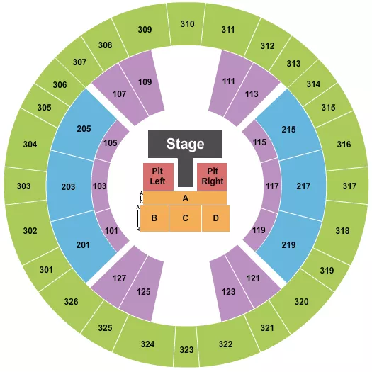 seating chart for The Rapides Parish Coliseum - Koe Wetzel - eventticketscenter.com