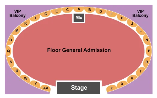 seating chart for The Rave - Milwaukee - GA Floor VIP Balc - eventticketscenter.com
