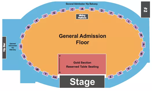 seating chart for The Rave - Milwaukee - Endstage Tables - eventticketscenter.com