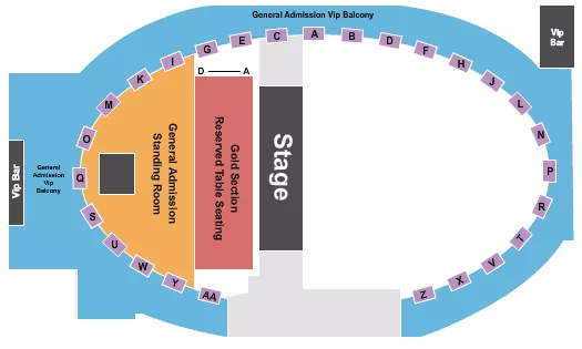 seating chart for The Rave - Milwaukee - Endstage Tables - eventticketscenter.com