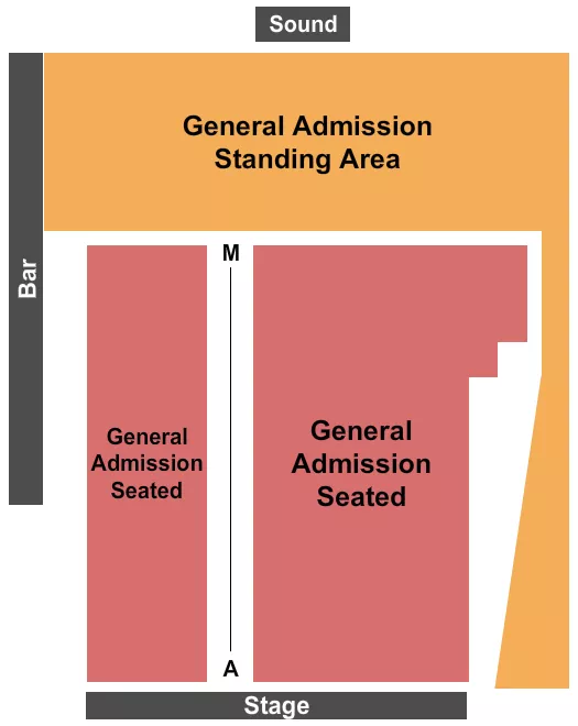 seating chart for The Recher Theatre - GASeated/GAStanding - eventticketscenter.com