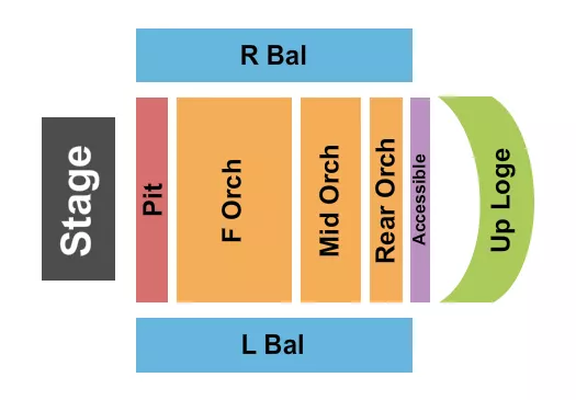 seating chart for The Regency Ballroom - End Stage - eventticketscenter.com