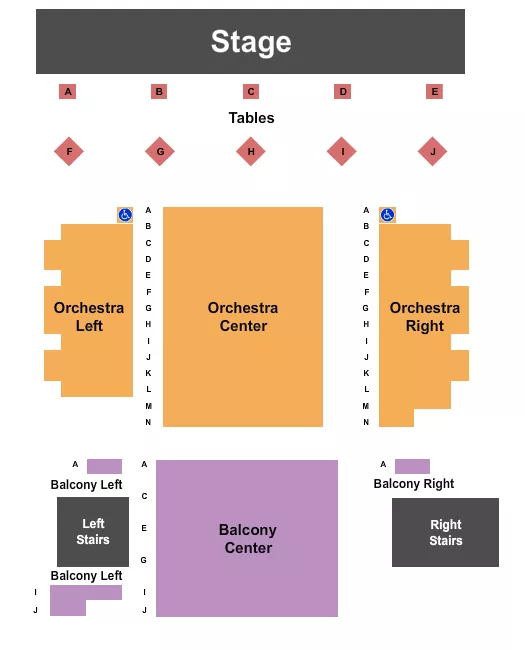 seating chart for The Reidsville Showcase Theater - NC - Endstage - eventticketscenter.com