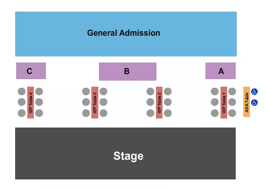 seating chart for The Rialto - Tables - eventticketscenter.com