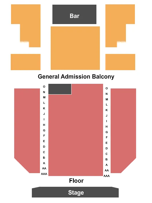 seating chart for Rogue Theatre - OR - End Stage - eventticketscenter.com