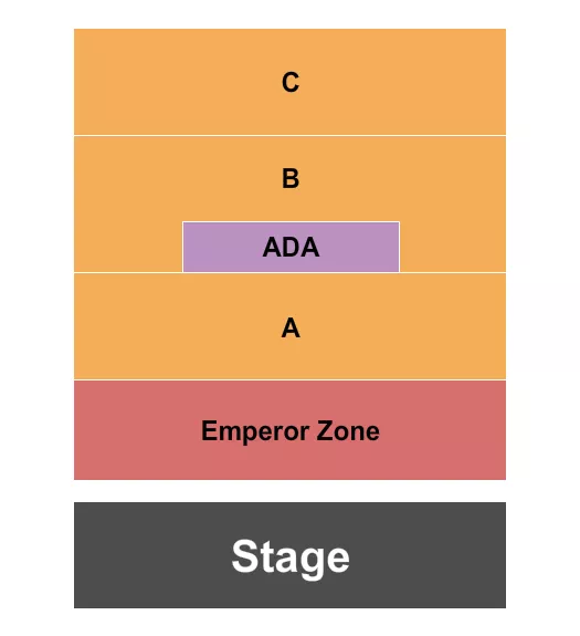 seating chart for The Royal Theatre - Toronto - Zones - eventticketscenter.com