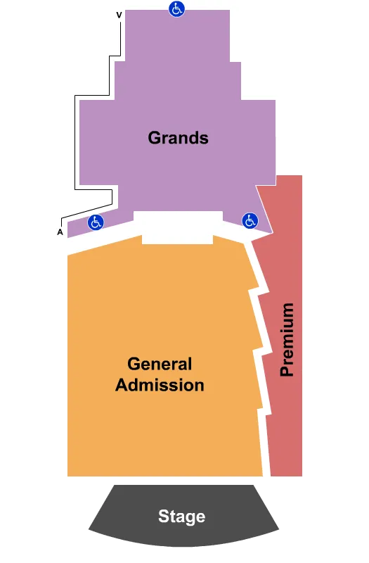 seating chart for The Salt Shed Indoors - Chicago - GA/Grands/Premium - eventticketscenter.com