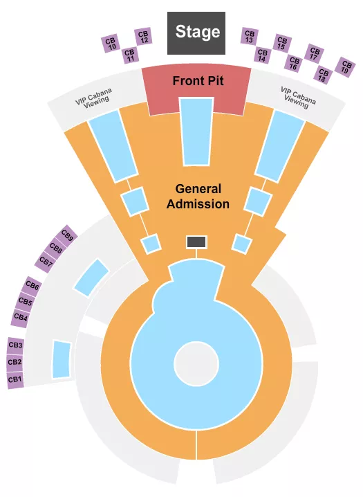 seating chart for The Sandbar At Red Rock Casino - Endstage Pit w/ Cabana - eventticketscenter.com
