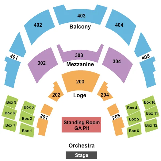 seating chart for The Show - Agua Caliente Casino - Endstage SRO Floor - eventticketscenter.com