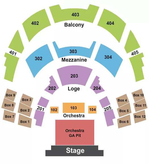 seating chart for The Show - Agua Caliente Casino - Endstage GA Pit - eventticketscenter.com