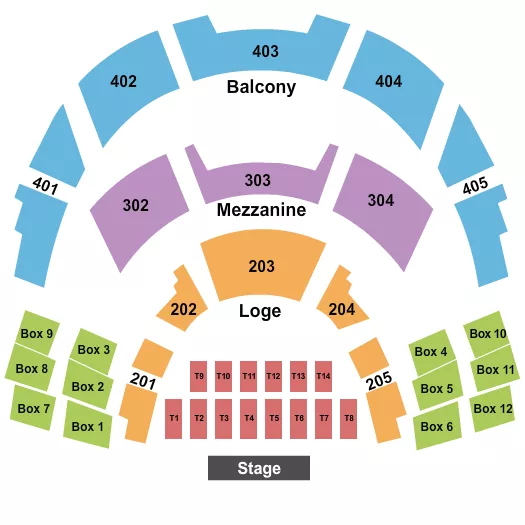 seating chart for The Show - Agua Caliente Casino - Endstage Tables - eventticketscenter.com