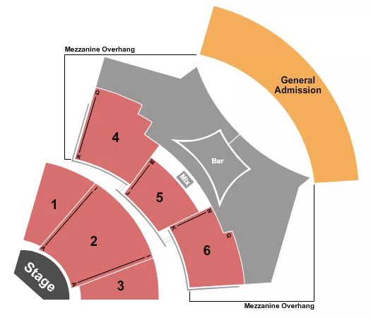 seating chart for The Showroom At Talking Stick Resort - Endstage 2 - eventticketscenter.com