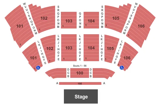 seating chart for The Salt River Grand Ballroom at Talking Stick Resort - End Stage - eventticketscenter.com