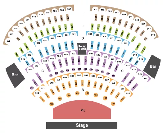 seating chart for The Showroom at Bally's Lake Tahoe Casino Resort - Queen Nation - eventticketscenter.com