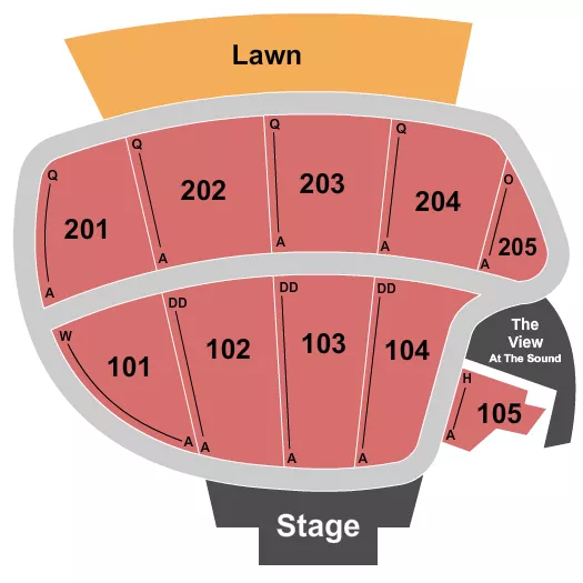 seating chart for The BayCare Sound - End Stage w/ Lawn - eventticketscenter.com