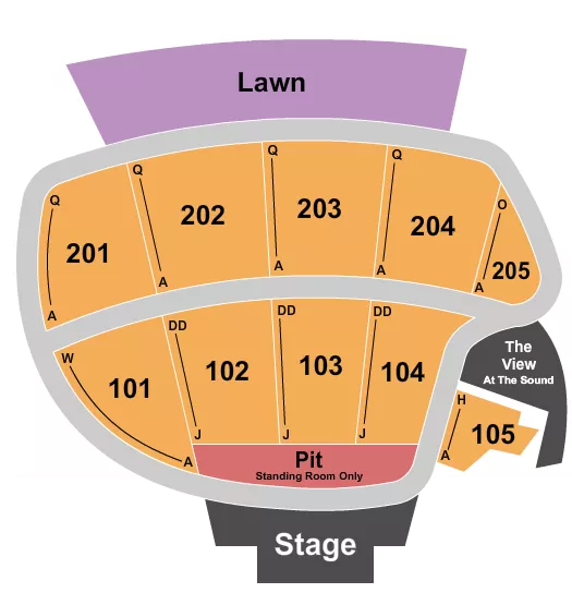 seating chart for The BayCare Sound - Endstage Lawn / Pit - eventticketscenter.com