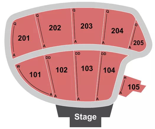 seating chart for The Sound at Coachman Park - End Stage - eventticketscenter.com