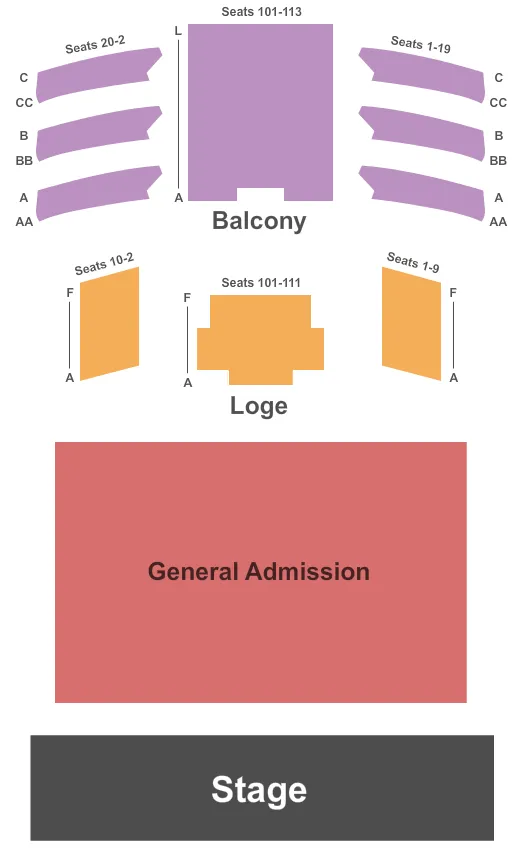 seating chart for The Space at Westbury - Endstage GA Flr - eventticketscenter.com