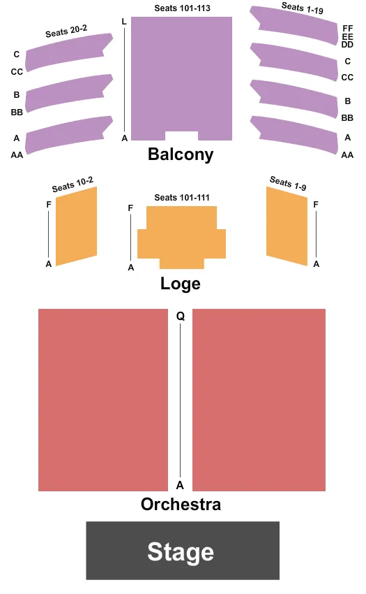 seating chart for The Space at Westbury - End Stage - eventticketscenter.com