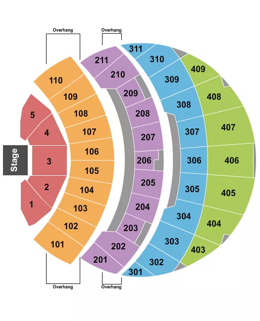 seating chart for The Sphere At the Venetian Las Vegas - Endstage 2 - eventticketscenter.com