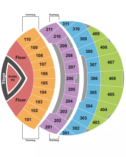 seating chart for Sphere - Metallica - eventticketscenter.com