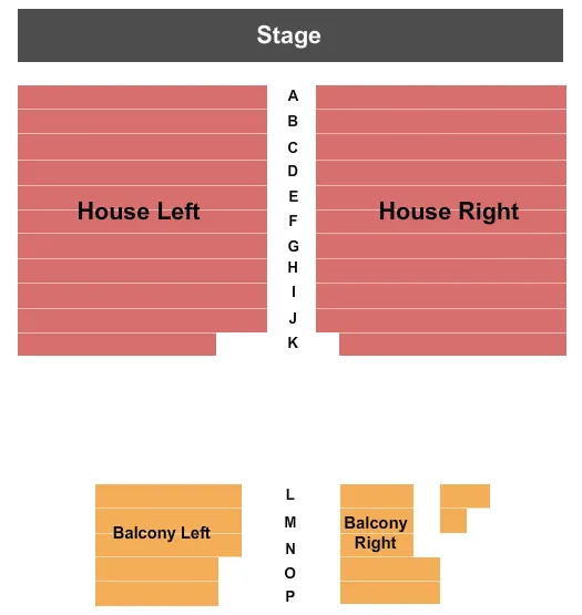 seating chart for The Spire Center for the Performing Arts - End Stage - eventticketscenter.com