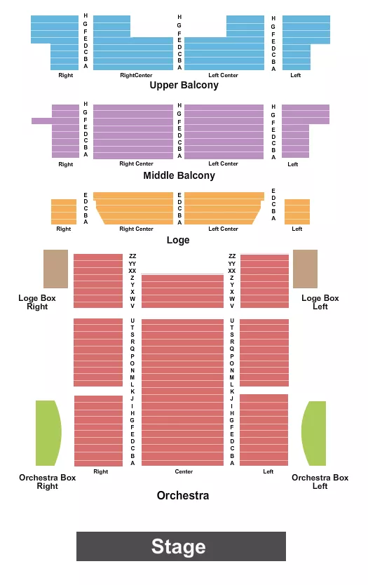 seating chart for The Strand Theatre - LA - Endstage 2 - eventticketscenter.com