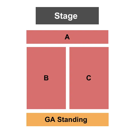 seating chart for The Studio at The Factory - RSV & GA - eventticketscenter.com