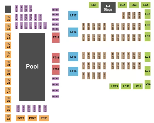 seating chart for The Summer Club At Ravel Hotel - Concert - eventticketscenter.com