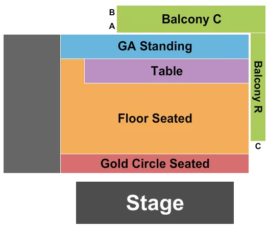 seating chart for The Summit Music Hall - Endstage GC & GA - eventticketscenter.com