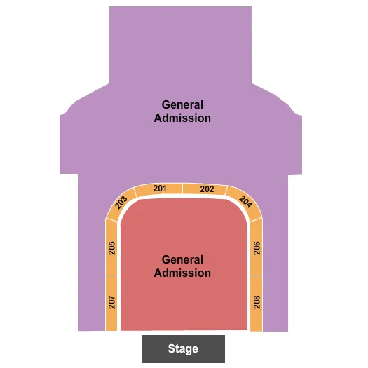 seating chart for The Tabernacle - GA - 200 Front Row Reserved - eventticketscenter.com