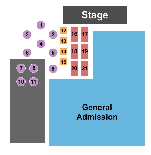 seating chart for The Tailgate - GA & Tables - eventticketscenter.com