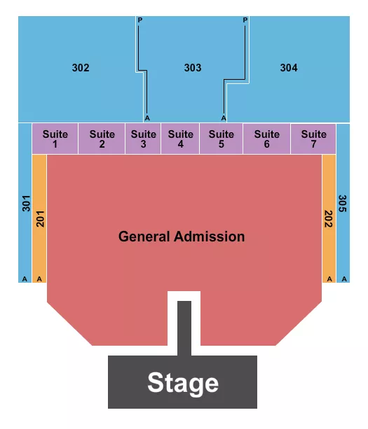 seating chart for The Theater at MGM National Harbor - Endstage GA Catwalk - eventticketscenter.com