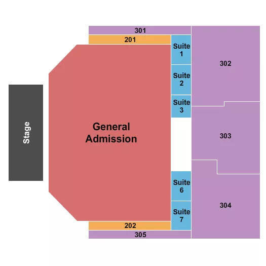 seating chart for The Theater at MGM National Harbor - Endstage GA - eventticketscenter.com