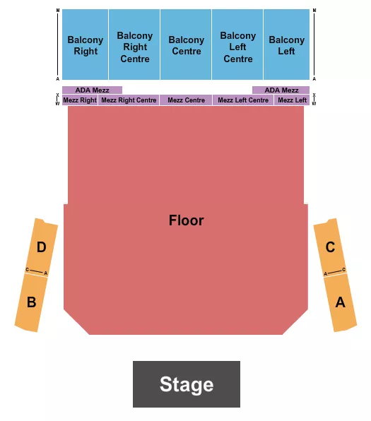 seating chart for The Theatre at Great Canadian Casino Resort - GA Flr/Bal - eventticketscenter.com