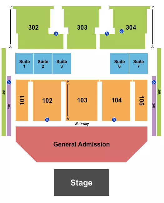seating chart for The Theater at MGM National Harbor - Endstage GA 3 - eventticketscenter.com