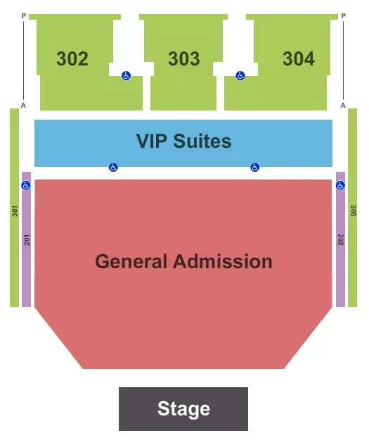 seating chart for The Theater at MGM National Harbor - End Stage GA - eventticketscenter.com