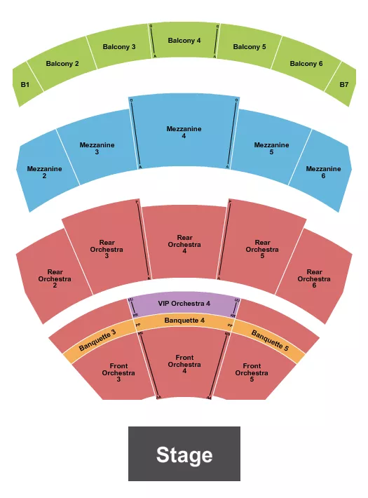 seating chart for The Theatre at Resorts World Las Vegas - Endstage 2 - eventticketscenter.com
