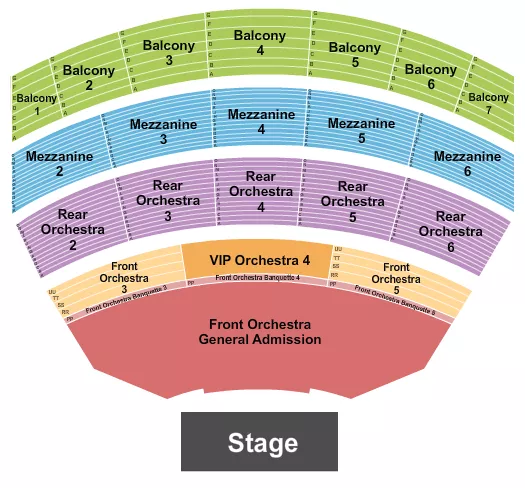 seating chart for The Theatre at Resorts World Las Vegas - Endstage GA 2 - eventticketscenter.com