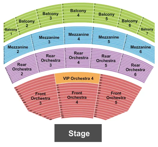 seating chart for The Theatre at Resorts World Las Vegas - End Stage - eventticketscenter.com