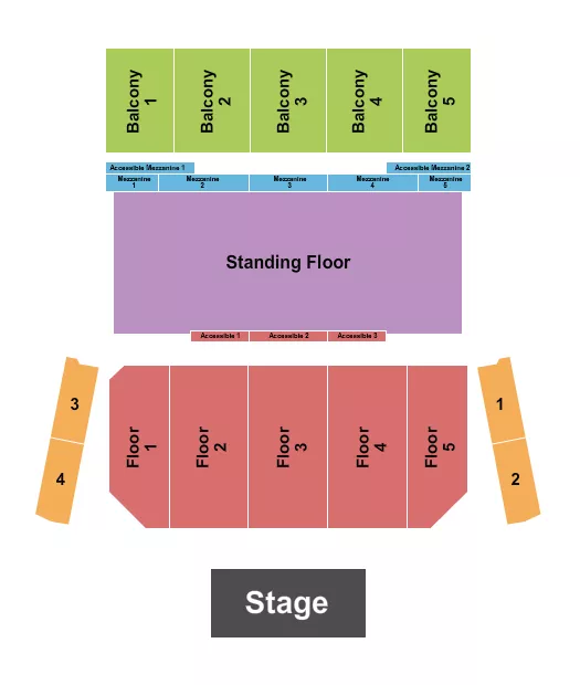 seating chart for The Theatre at Great Canadian Casino Resort - Endstage Standing Floor - eventticketscenter.com