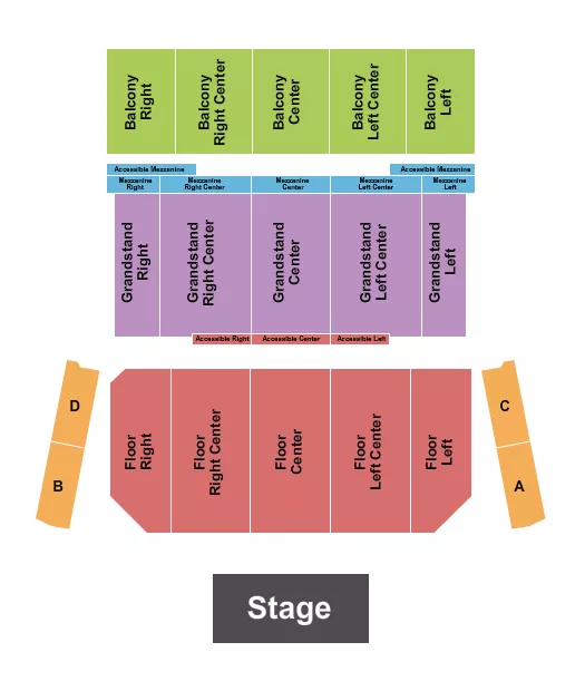 seating chart for The Theatre at Great Canadian Casino Resort - End Stage - eventticketscenter.com