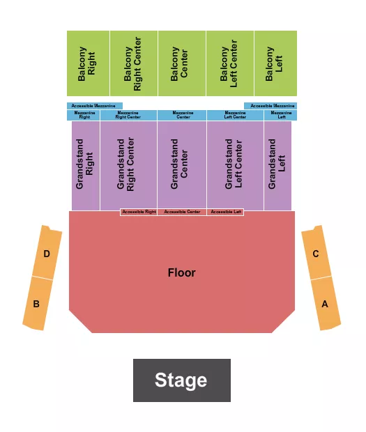 seating chart for The Theatre at Great Canadian Casino Resort - GA Floor/RSV Grandstand & Balc - eventticketscenter.com