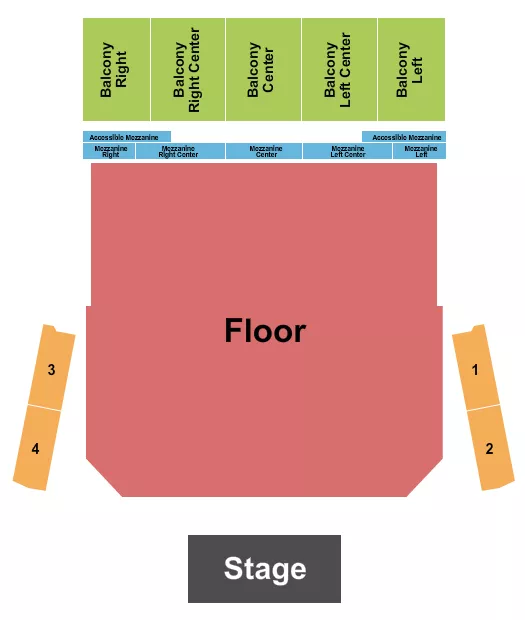 seating chart for The Theatre at Great Canadian Casino Resort - GA Flr/Bal - eventticketscenter.com