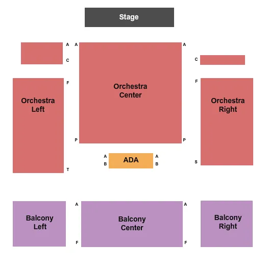 seating chart for The Toby - End Stage - eventticketscenter.com