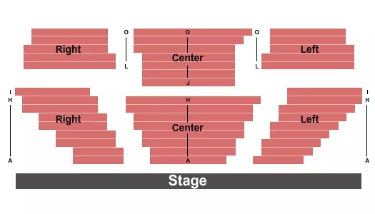 seating chart for The Topfer Theatre at Zachary Scott Theatre Center - Endstage - eventticketscenter.com